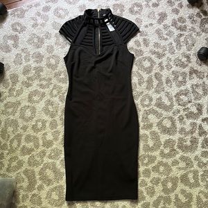 NWT - black junior’s dress with fun cutout on chest/shoulders